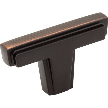 Jeffrey Alexander 2" Brushed Oil Rubbed Bronze Lexa Cabinet "T" Knob 259DBAC